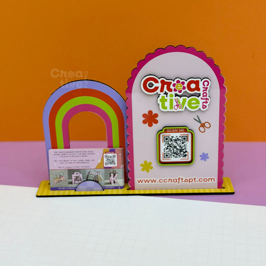 Social Sign + Business Cards Stand