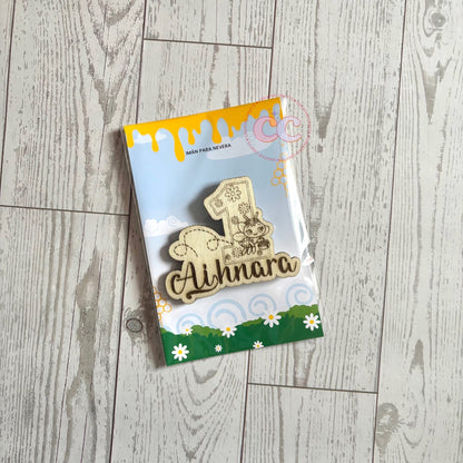 Imán en Madera grabado en Laser