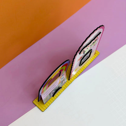 Social Sign + Business Cards Stand